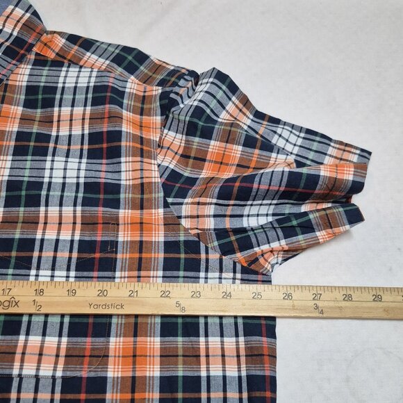 Cremieux Shirt Mens Size XL Indian Madras Plaid Button Up Short Sleeve Cotton 56 - Picture 9 of 11